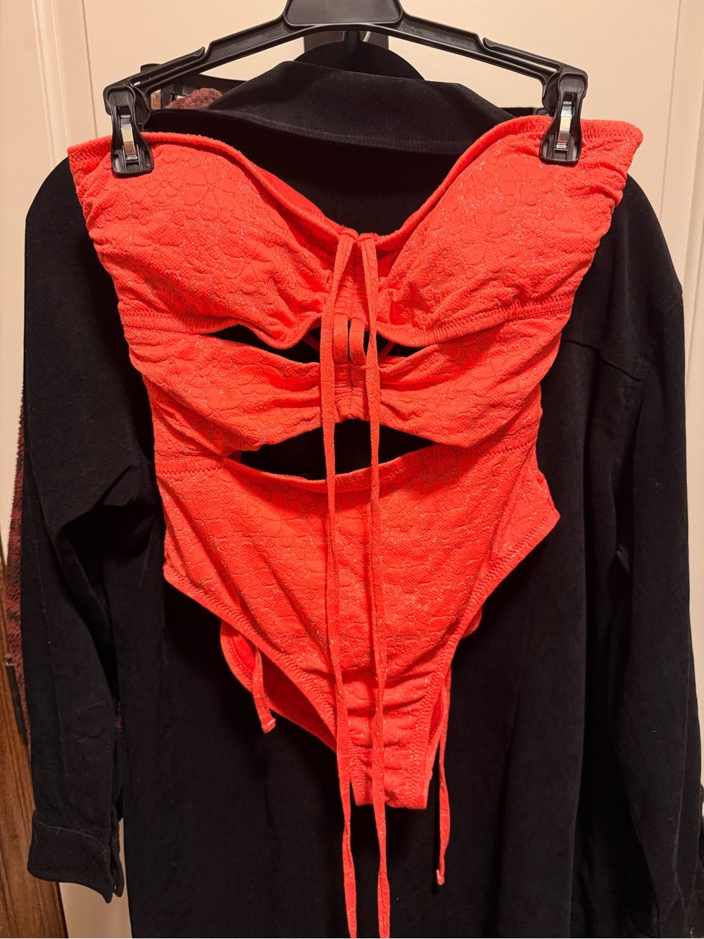 Jessica Simpson women’s size M coral Cutout Bodysuit/ swimsuit